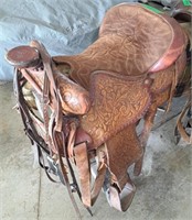 Exquisitely detailed Big Horn horse saddle