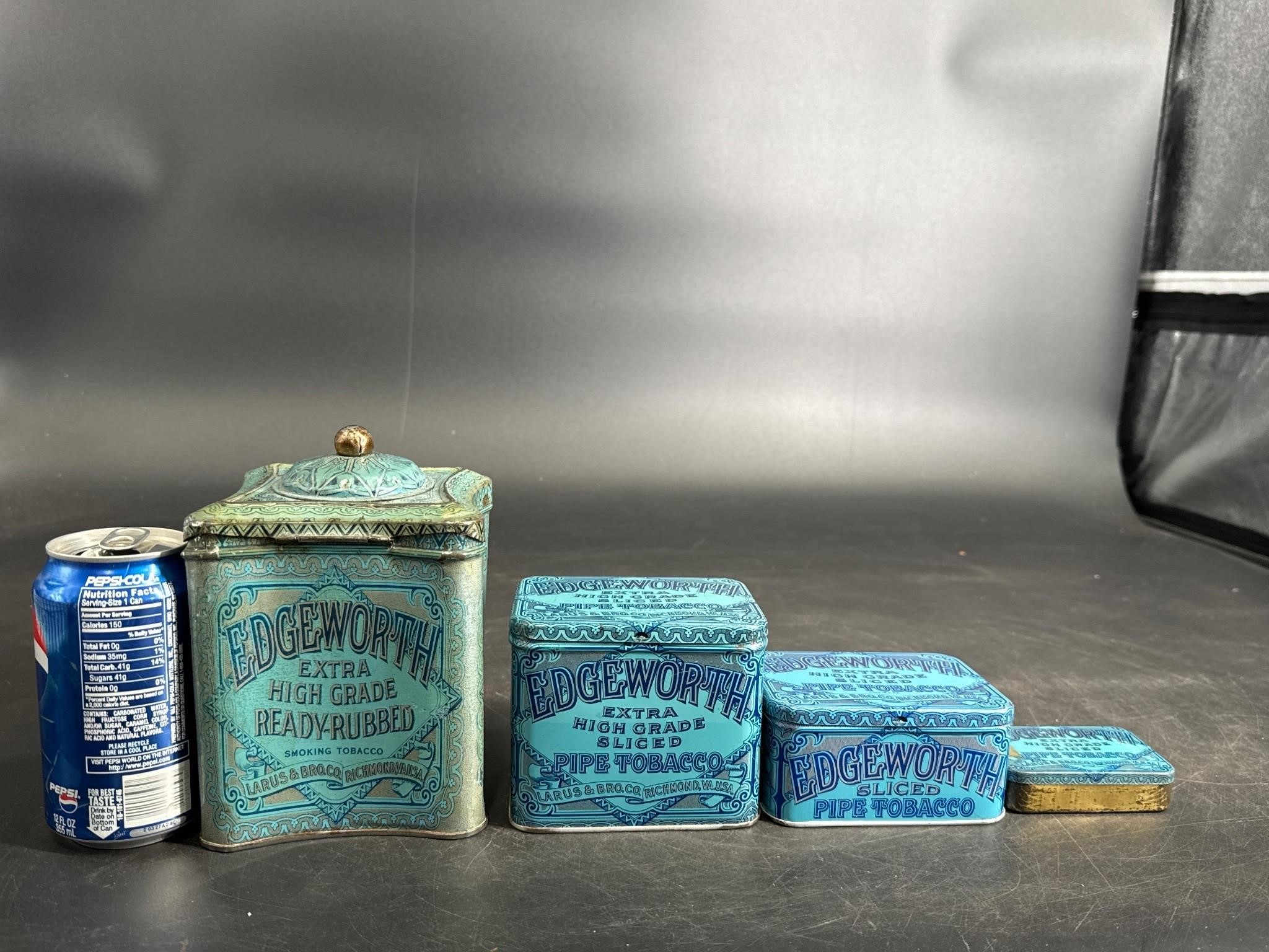 LOT OF 3 EDGEWORTH TOBACCO TINS