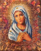 "Virgin Mary" 7"x6" Collectible Icon - Antanenka