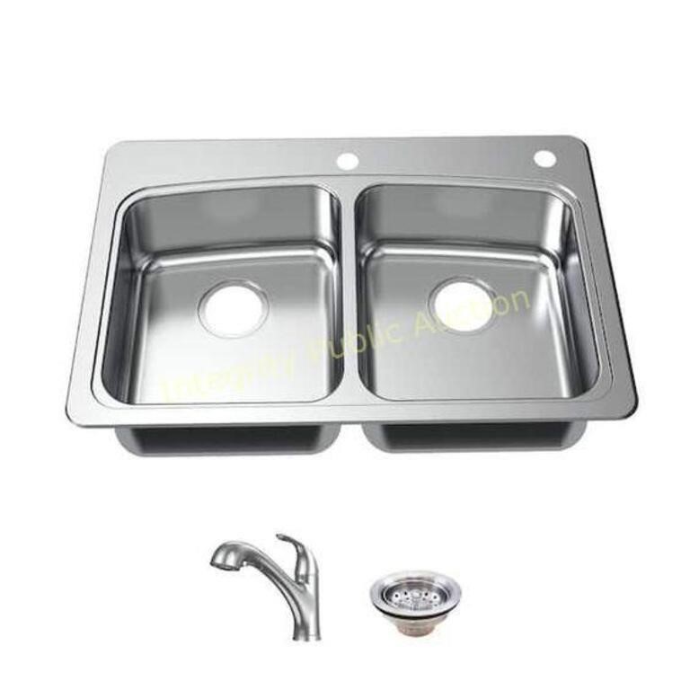 Glacier Bay 33" Stainless Sink w/Faucet $229 R