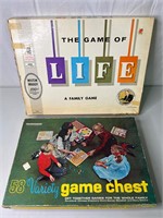 MB Game of Life & Transogram 58 Variety Game Chest