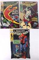 THE AMAZING SPIDER-MAN #75, #76, #77 COMIC BOOKS