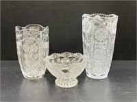 Zajecar Crystal Footed Serving Bowl & More