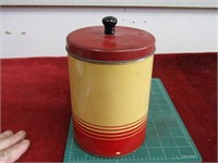 1930's-40's Red& cream pantry tin can.