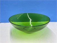 Green Glass Centrepiece Bowl, 12 " round