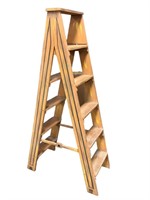 Faux Painted Pine Wood "Ladder" Shelf