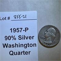 1957-P Quarter, 90% Silver
