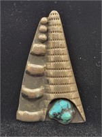 Southwest Silver & Turquoise Pendent