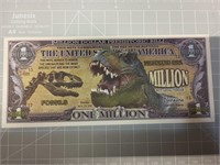 Dinosaur novelty banknote