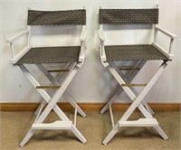 NEW PAIR OF QUALITY FOLDING DIRECTOR'S CHAIRS