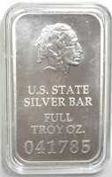 US State Silver Bar Full Troy Oz Florida