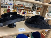 2 VINTAGE LADIES HATS