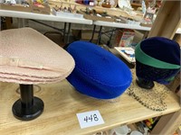 3 VINTAGE LADIES HATS