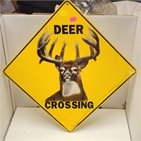 Metal Deer Crossing Man Cave Sign