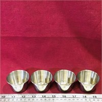 Set Of 4 Small Metal Condiment Cups