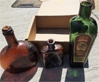 3 large vintage bottles