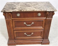 Stanley marble top chest, 32 x 36 x 18