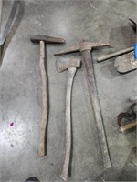 Tools pick axe hammer