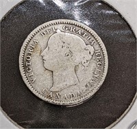 1893 Canadian Sterling Silver 10-Cent Dime Coin