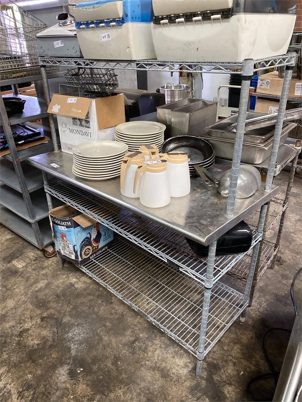 48" Work Top Table w/ 3 Shelves