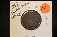 1867 2 Cent Coin
