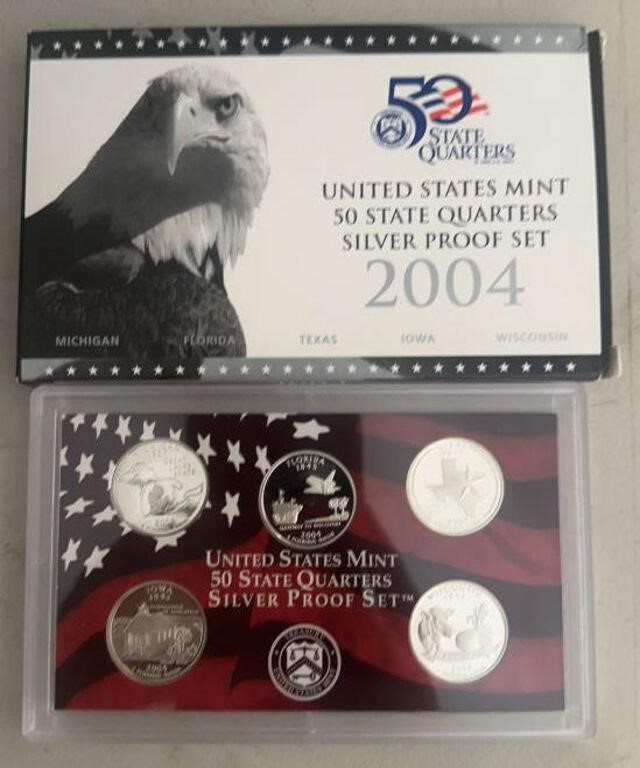 2004 UNITED STATES MINT "50 STATE QUARTERS" SILVER