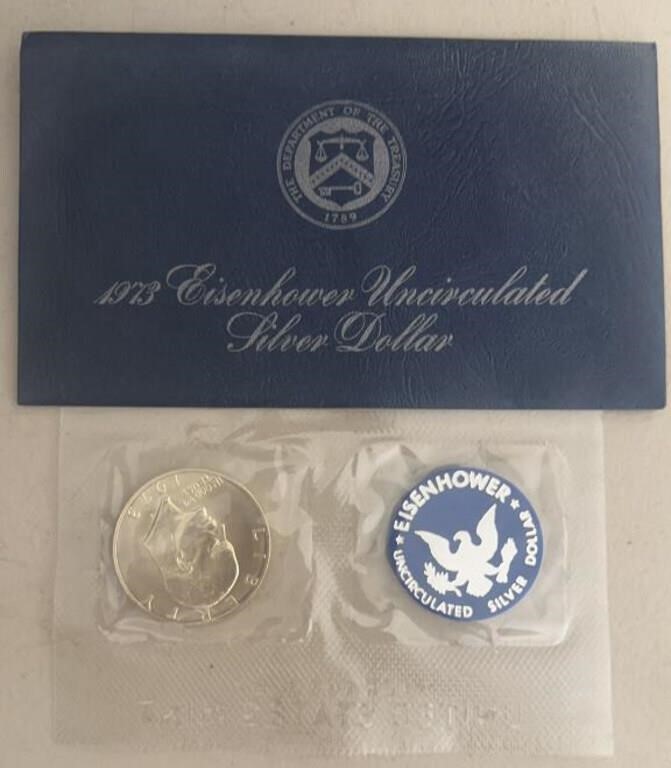 1973 EISENHOWER UNCIRCULATED SILVER DOLLAR