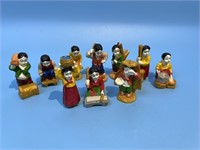 10 Small  Asian Figurines