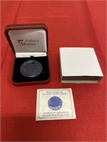 Pobjoy Mint Blue Titanium Whale Coin