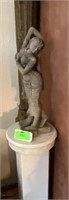 Indian female deity Sculpture with marble base.