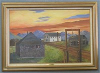 "LIFE'S SUNSET" Original Oil Painting-Signed...