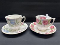 2 Bell floral cups & saucers