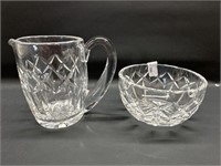 Heavy Crystal Sugar bowl & Creamer Set