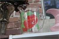 TOMATO DECAL GLASS PITCHER