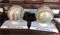 Autographed Baseballs 85, 86 Buffalo Bisons