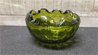 Vintage Olive Green Indiana Glass Bowl 5.5" Diamet