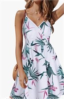 New (Size M) Womens Summer Dress V Neck Spaghetti
