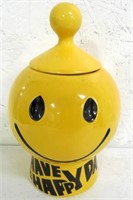 Smiley Cookie Jar with Lid
