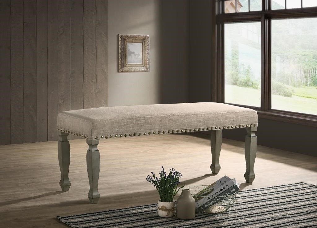 B4400  Roundhill Backless Bench Nailhead Trim