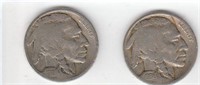 2 Early US Buffalo Nickels