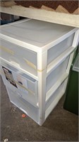 Two plastic drawer storage units