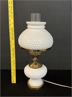 Vintage Hobnail Parlor Hurricane Lamp
