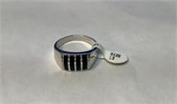 Mens Sterling Silver Ring Size 13