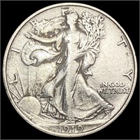 1919-D Walking Liberty Half Dollar NEARLY