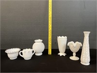 Lot Of Milk Glass Some Hobnail Some Fenton
