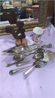 Group of silverplate serving pieces the Victorian