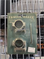 Famous maker ring mounts 1 inch weaver style