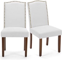 $100  MCQ Upholstered Dining Chairs  Set of 2  Gre