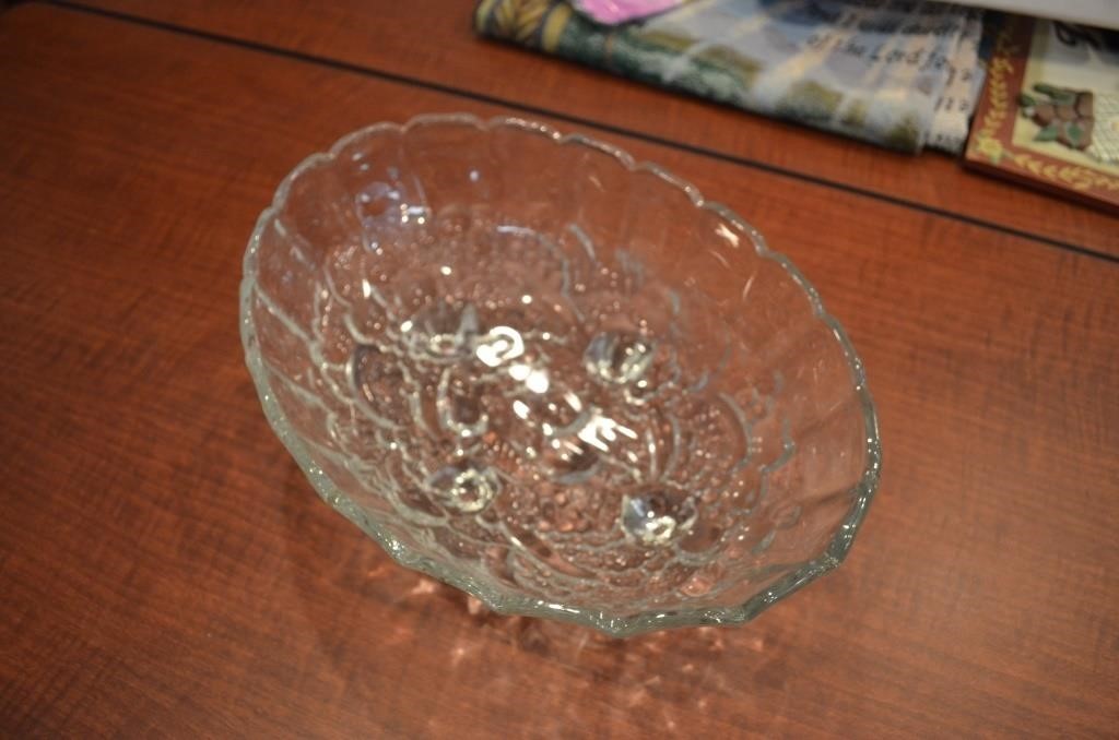 Vintage Footed Glass Bowl