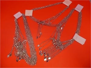 Lot Of Silver Plated Chains